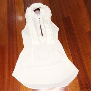Urban Behavior Small Women White Halter Ruffle Top